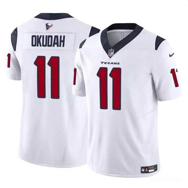 Men & Women & Youth Houston Texans #11 Jeff Okudah White 2024 F.U.S.E. Vapor Untouchable Football Stitched Jersey->houston texans->NFL Jersey